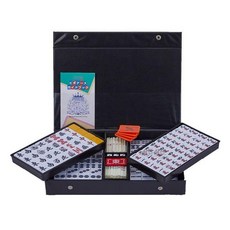 일본마작 고급 마작패 가정용 리치 마작 케이스 홈파티 캠핑 여행용 미니 보드게임 테이블, 마작세트, 1개