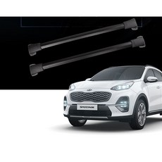 스포티지 더볼드 가로바 루프랙 잠금장치 포함 도난방지 열쇠형 저상형 윈드바, 1개, 블랙