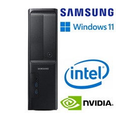 삼성 컴퓨터 본체 사무용 HDMI지원 원도우11, 7, I5-7400/8G/SSD240/GT710, 윈도우 11 프로, 240GB, 8GB, 블랙