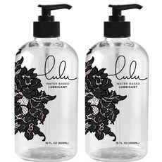 Lulu Lube 워터 베이스 여성 청결제 미국 직배송, 2개, 500ml