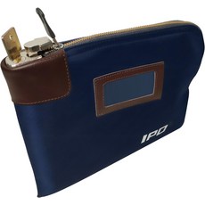 자물쇠와 열쇠 2개가 달린 방수 캐시백 11 x 8.6 인치 캔버스 문서 가방 지퍼가 머니 뱅크 입금 내구성이 뛰어난 가죽 코인 체크 지갑 파우치 남녀용, 11 x 8.6 Inches, Blue