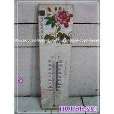 *︵House傢飾︵*美式鄉村復古風仿舊溫度計 (吊掛式/磁貼式均可) A款【限量款/新發售】, 1個
