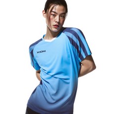 엑시옴(XIOM) 공식 본사 직영 펜타(PENTA) 2컬러 기능성 탁구 유니폼 반팔 상의 경기용 탁구복