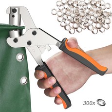 프리라이프 - 아일렛 펀치 수동 펀칭기 10.5mm 오링펀치 천막 가죽 현수막 타공기 하도메 공구 세트, B 실버, 1세트