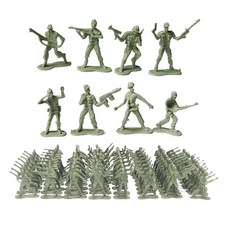 shangren 100 PCS 피규어 육군 남자 장난감 군인 Playset 액션 피규어, 녹색, 1개