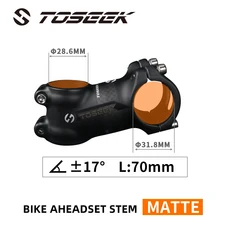 자전거정비TOSEEK-자전거 핸들 바 스템 28.6-31.8mm 알루미늄 + 카본 Angle6 17 Mtb MTB 자전거용 예비 부, 01 빠른, 02 Matt-Angle 17-70mm