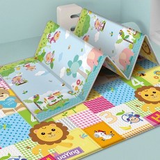 附收納袋 檢驗合格 寶寶爬行墊 折疊遊戲墊 加厚PE兒童地墊, 獅子王, Multicolor