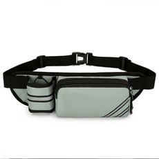 힙색 벨트 힙쌕 트레일 트레킹 러닝 런닝 여행용 등산 허리물통가방 백, 그레이, 1개