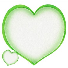 [팔마누] 만들기취미 만들기수업 공예용품 펠트 하트판 신형 투톤 연두