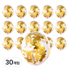 윰스 샤인스팽글 파티풍선, 골드, 30개