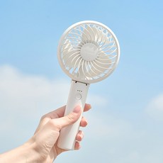 프롬비 사일런트 스톰 저소음 휴대용 미니 선풍기, FA135B, 스노우화이트