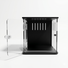 NRC 아크릴포맥스 15큐브사육장 15X15X15cm 크레 절지류케이스, 1개, 블랙