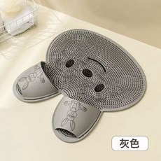 兔兔造型按摩腳墊浴室防滑墊, 小號灰色:如圖, 1個