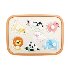 꼬마천사 실리콘 동물 꼭지 퍼즐, 7피스, 1개