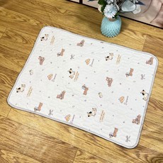 早安熊 寵物冰絲涼墊 夏季狗窩涼蓆, 臘腸小犬, 1個