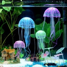 장식 어항 수족관 구피 꾸미기 인조 키우기 해파리 관상용새우 인, 2-인조해파리-블루, 1개