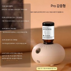 미니 차량용 충전식 아로마 디퓨저 저소음 무수 초음파 가정용 침실용 휴대용, 1개, Pro 감응형+유칼립투스 오일 10ml