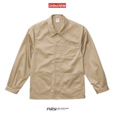 United Athle工裝外套 FUZY - UA7452 耐磨舒適 多口袋設計 工作休閒皆宜, 卡其,S, 1個