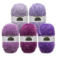 실감는삼촌 수세미실 90g X 5종 세트(총450g), 1세트, 보라 5종세트