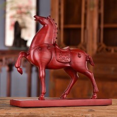 黑檀木 花梨木 紅花梨木 馬到成功 擺件 整木精雕, 如圖所示, 1個