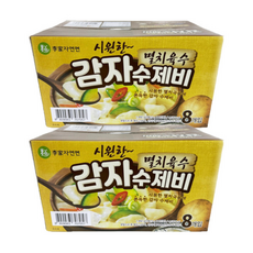 이가자연면 감자수제비 간편한 멸치육수 수제비 코스트코, 186.5g, 16개
