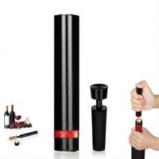 PITFEROCE Aeropop 와인 오프너 휴대용 공기 압력 펌프 병따개 호일 커터 포함 바늘 타입 코르크 리무버 가정 레스토랑 및 파티용 여행용 포켓, PITFEROCE Aeropop 와인 오프너 휴대용 공