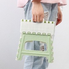 가정용 간편 수납 플라스틱 접이식 스툴 욕실 주방 야외 낚시 캠핑 보조 발판, 상세페이지 참조