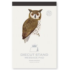 SCOPE 마루모노 다이컷 스탠드 메세지 카드 패드, 부엉이, 1개입, 1개