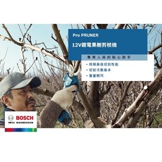 Bosch 博世 12V鋰電樹枝剪 果樹剪枝機 充電式樹枝剪 花剪 電動 修剪 園藝 Pro Pruner 含稅, 1個, 雙電3.0(電池*2+充電器+外箱)