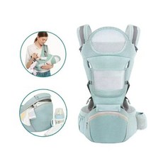 디아코니아 사계절 신생아 올인원 힙시트 아기띠 통풍 허리보호 G404, 그린