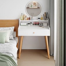 루나글램 600 거울 화장대, 우드화이트