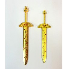 上帝公劍/柳絲/上帝劍/七星劍/玄天上帝神明法器-傳統工藝精製，祈福避邪保平安, 1個, 8寸8神明拿, 金色