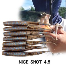 런커헌터스 나이스샷 4.5인치 루어 배스 낚시 소프트베이트, watermelon gold001, 6.8g