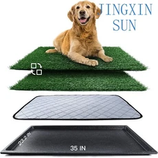 플라스틱 실내 메쉬 강아지 배변 훈련기 전문 애완동물 트레이 패드 매트 잔디집 화장실