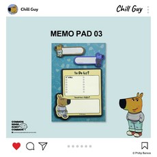 Chill Guy 便條紙 CG-Memo Pad-03, 1個