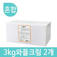 한국이안스 달콤한 와플재료 꾸플 와플크림 (종류는 배송메시지에 기입), 2개, 3kg
