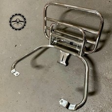 CJ motor 4T 春天衝刺 Vespa 偉士牌 150 125 後貨架後靠背後扶手組，提升騎乘舒適度與載物便利性, 1個, 單貨架 電鍍