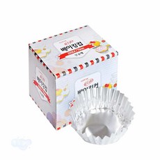 베이킹컵 70mm 200개입 은색호일