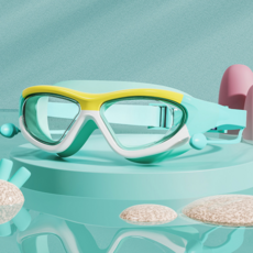 Pop Kids幼兒兒童一體型耳塞泳鏡, 薄荷綠