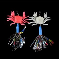 문어 직결 4도래 미니 게 채비 2개입 반짝이 스커트, 1개, 1개입