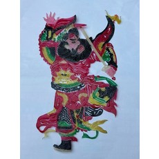 鍾馗 皮影 牛皮 手工上色 收藏擺飾, 如圖所示, 1個