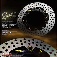 【高雄亮點】FAR SA 碟盤 浮動碟盤 Sport新款運動版 黑金 勁戰車系 DRG 蟬叫碟盤 FAR 六代戰 雷霆S, 1個, 勁戰1-5代/BWS(245mm)