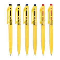 [ONEDREAM]라인플러스 아브락사스 볼펜 6종 세트, 1세트, 1.0mm 흑2+청2+적2