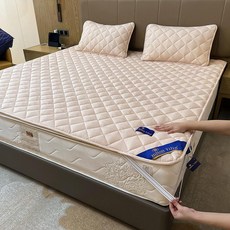 라텍스 매트리스 매트 세탁 가능한 기숙사, 1cm, 매트리스 패드-호텔 카키