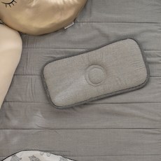 데코뷰 짱구형 베이직 스트라이프 워셔블 아기 쿨베개, 화이트 + 블랙, 1개