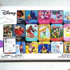디즈니 [코스트코] 퍼즐 틴케이스 랜덤1세트, 1세트, 22피스