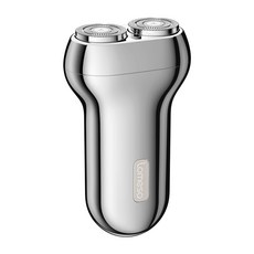 LOMESO 휴대용 전기면도기 미니 전동면도기 IPX7 방수형 남자 수염 충전식 무선 남성 여행용, 실버