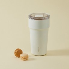 락앤락 카페 세라믹 탑핸들 텀블러 LHC4416, 아이보리, 710ml, 1개