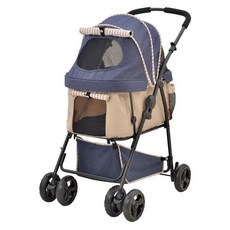 日本 GEX 愛犬推車 三輪穩定型 羽量級 多頭用DX-PLUS N推車 耐重25kg以下 寵物推車, 1個, 多頭用DX-PLU-單寧大地色, 單寧大地色