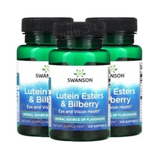 스완슨 뉴테인 루테인 빌베리 120소프트젤 3개 금잔화꽃 Lutein Bilberry, 120정